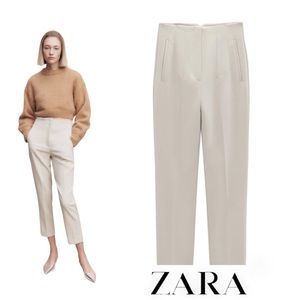 ZARA Women | Cream | HIGH-WAISTED PANTS